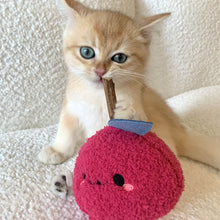 Load image into Gallery viewer, Cat with Cute Apple Silvervine Cat Chew Toy | MissyMoMo