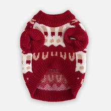 Load image into Gallery viewer, Crimson Knit Cat Sweater | Cozy Cat Clothing | MissyMoMo