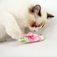 Load image into Gallery viewer, Cat with Candy Cane Catnip Toy | Cute Toy for Cats & Kittens | MissyMoMo