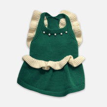 Load image into Gallery viewer, Celeste Cat Dress | Green Knit Dress for Cats & Kittens | MissyMoMo