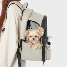 Load image into Gallery viewer, Cove Expandable Cat Backpack with Small Dog | Side Opening Pet Carrier Backpack | MissyMoMo