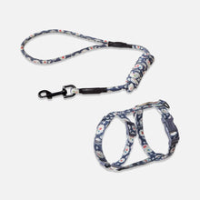 Load image into Gallery viewer, Daisy Navy Blue Cat Harness & Leash Set for Walking | H-Style Cat Harness for Walking | MissyMoMo