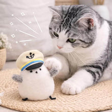 Load image into Gallery viewer, Cat Pawing at Captain Seagull Catnip Cat Toy | Cute Cat Toys | MissyMoMo