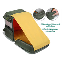 Load image into Gallery viewer, Purr Palace Tent-Like Green Cat Carrier Backpack | MissyMoMo