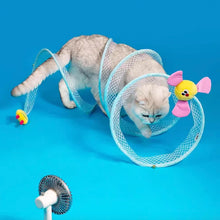 Load image into Gallery viewer, Cat Playing with Fan-tastic Cat Tunnel | Cat Toy | MissyMoMo