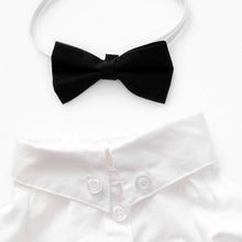 Load image into Gallery viewer, Gentlemeow White Wedding Shirt with a Black Bow Tie for Cats | MissyMoMo