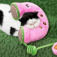 Load image into Gallery viewer, Cat Sleeping on Pink Plush Pillow Cat Toy | Cat Toys | MissyMoMo