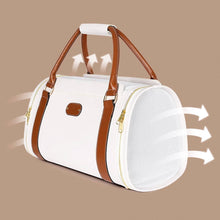 Load image into Gallery viewer, Ventilation of Leather Duffle Cat Travel Bag | MissyMoMo