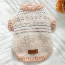 Load image into Gallery viewer, Missy Khaki Fair Isle Sweater for Cats & Kittens | MissyMoMo
