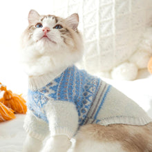 Load image into Gallery viewer, Cat in Blue Winter Isle Fair Sweater | MissyMoMo