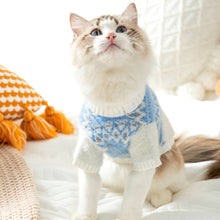 Load image into Gallery viewer, Cat in Blue Winter Isle Fair Sweater | MissyMoMo