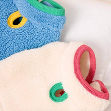 Load image into Gallery viewer, White & Blue Fleece Jackets for Cats & Kittens | MissyMoMo