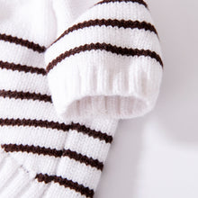 Load image into Gallery viewer, MoMo Cat Sweater | White Striped Sweater for Cats | MissyMoMo