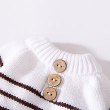Load image into Gallery viewer, MoMo Cat Sweater | White Striped Sweater for Cats | MissyMoMo