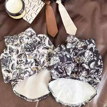 Load image into Gallery viewer, Napili Cat Shirt & Tie Sets | Corduroy Floral Shirts for Cats & Kittens | MissyMoMo