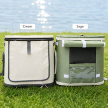 Load image into Gallery viewer, Noma Cat Backpack in Cream and Sage | MissyMoMo