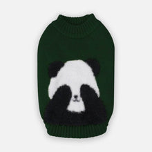 Load image into Gallery viewer, Green Panda Knit Cat Sweater | Cute Cat Sweater | MissyMoMo