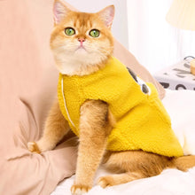 Load image into Gallery viewer, Cat in Yellow Penguin Fleece Vest | MissyMoMo