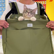 Load image into Gallery viewer, at Sitting In Green Cuddle Carrier Backpack Worn On Front | MissyMoMo