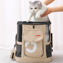 Load image into Gallery viewer, Putting a Cat Inside Petstar Voyager Expandable Cat Backpack | Pet Carrier | MissyMoMo