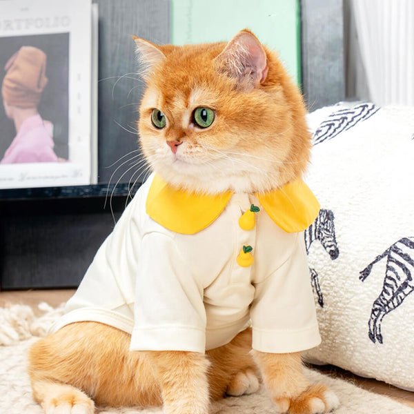 Cat in Pear Summer Shirt | MissyMoMo