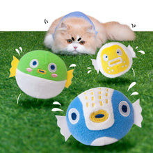 Load image into Gallery viewer, Cat Playing with Pufferfish Catnip Toys | MissyMoMo