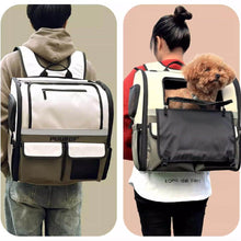 Load image into Gallery viewer, People Wearing Cat Backpack With Dog And Cat Inside | MissyMoMo