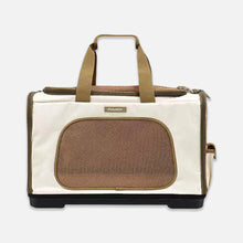 Load image into Gallery viewer, Puurof Cat Duffle Travel Carrier in Cream and Tan | MissyMoMo