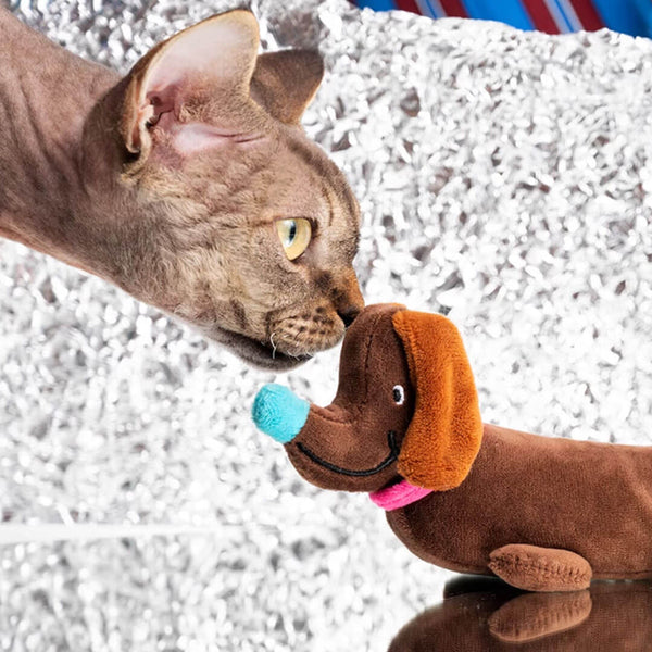 Sausage Dog Plush Catnip Toy for Cats | MissyMoMo