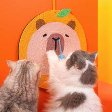 Load image into Gallery viewer, Cats Scratching Sniffy Capybara Cat Scratch Mat | MissyMoMo