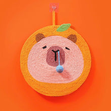 Load image into Gallery viewer, Cat Scratching Cute Orange Sniffy Capybara Cat Scratch Mat | MissyMoMo