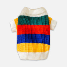 Load image into Gallery viewer, Sunny Cat Sweater | Colorful Striped Sweater for Cats | MissyMoMo