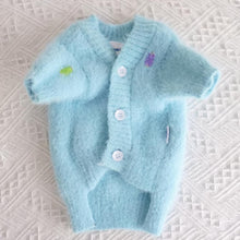 Load image into Gallery viewer, Sweet Bear Cat Cardigan | Blue Faux Mink Cardigan for Cats | MissyMoMo