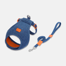 Load image into Gallery viewer, TouchCat Indigo Cat Harness & Leash Set | Denim Harness for Cats & Kittens | MissyMoMo