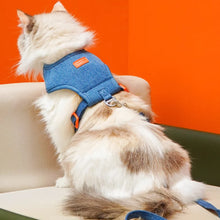 Load image into Gallery viewer, Cat in Denim Cat Harness | MissyMoMo