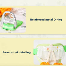 Load image into Gallery viewer, Details of Green Floral H-Style Cat Harness & Leash Set | MissyMoMo