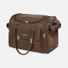 Load image into Gallery viewer, TouchDog Romy Airline Cat Carrier in Brown | MissyMoMo