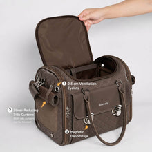 Load image into Gallery viewer, TouchDog Romy Airline Cat Carrier with Ventilation Eyelets and Side Curtains | MissyMoMo