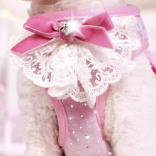 Load image into Gallery viewer, Pink Sparkle Cat Vest Harness & Leash Set