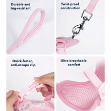Load image into Gallery viewer, Features of Pink Sparkle Cat Vest Harness & Leash Set | MissyMoMo