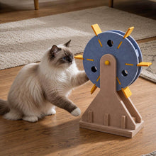 Load image into Gallery viewer, Ragdoll Cat Pawing the Wheel of a Windmill Treat Dispenser | Interactive Cat Toys | MissyMoMo