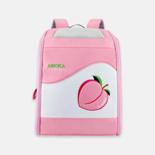 Load image into Gallery viewer, Arkika Travel Cat Backpack in Pink With Peach Design | MissyMoMo
