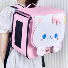 Load image into Gallery viewer, Arkika Whiskers Wonders Pink Cat Backpack | MissyMoMo