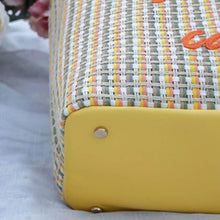 Load image into Gallery viewer, Bottom View of Arkika Woven Cat Carrier Showing Non-Slip Feet | MissyMoMo