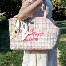 Load image into Gallery viewer, Carrying Pink Arkika Woven Cat Carrier | MissyMoMo