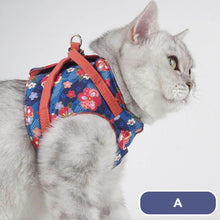Load image into Gallery viewer, Cat Wearing Fleur Cat Harness with Adjustable Fit | MissyMoMo