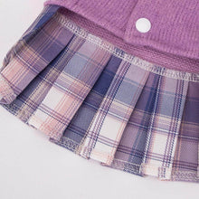 Load image into Gallery viewer, Hana Cat Dress | Purple Plaid Dress for Cats & Kittens | Cat Clothes | Dress for Pets | MissyMoMo