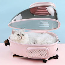 Load image into Gallery viewer, Cat Lying Inside Open Castronaut Space Cat Backpack | MissyMoMo
