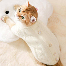 Load image into Gallery viewer, Catsby Knit Cat Cardigan | Cat Clothes | Pet Clothes | MissyMoMo