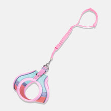 Load image into Gallery viewer, Marshmallow Reflective Cat Harness & Leash Set in Pink and Green Combo | MissyMoMo